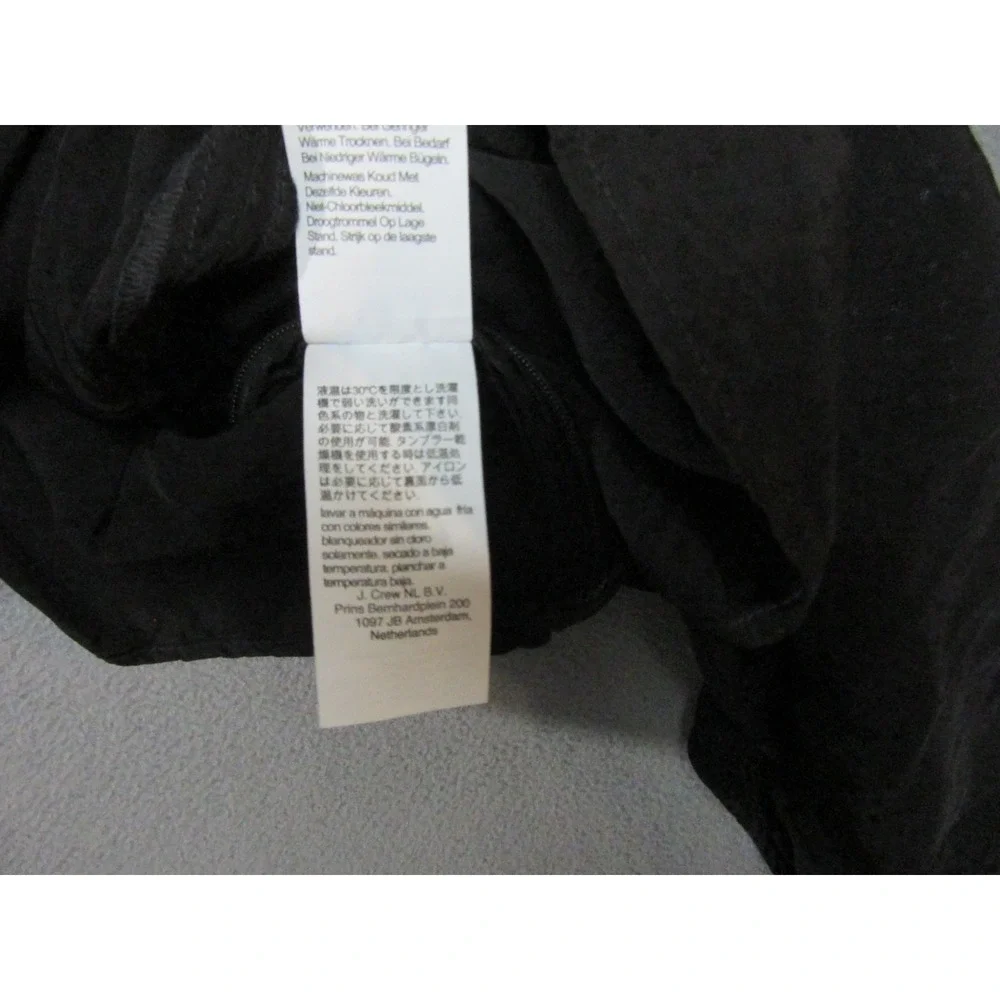 Madewell Top Womens 6 Black Rouched Jacquard Romantic V Neck Soft Viscose